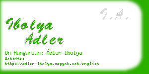 ibolya adler business card
