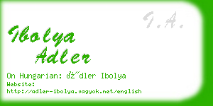 ibolya adler business card